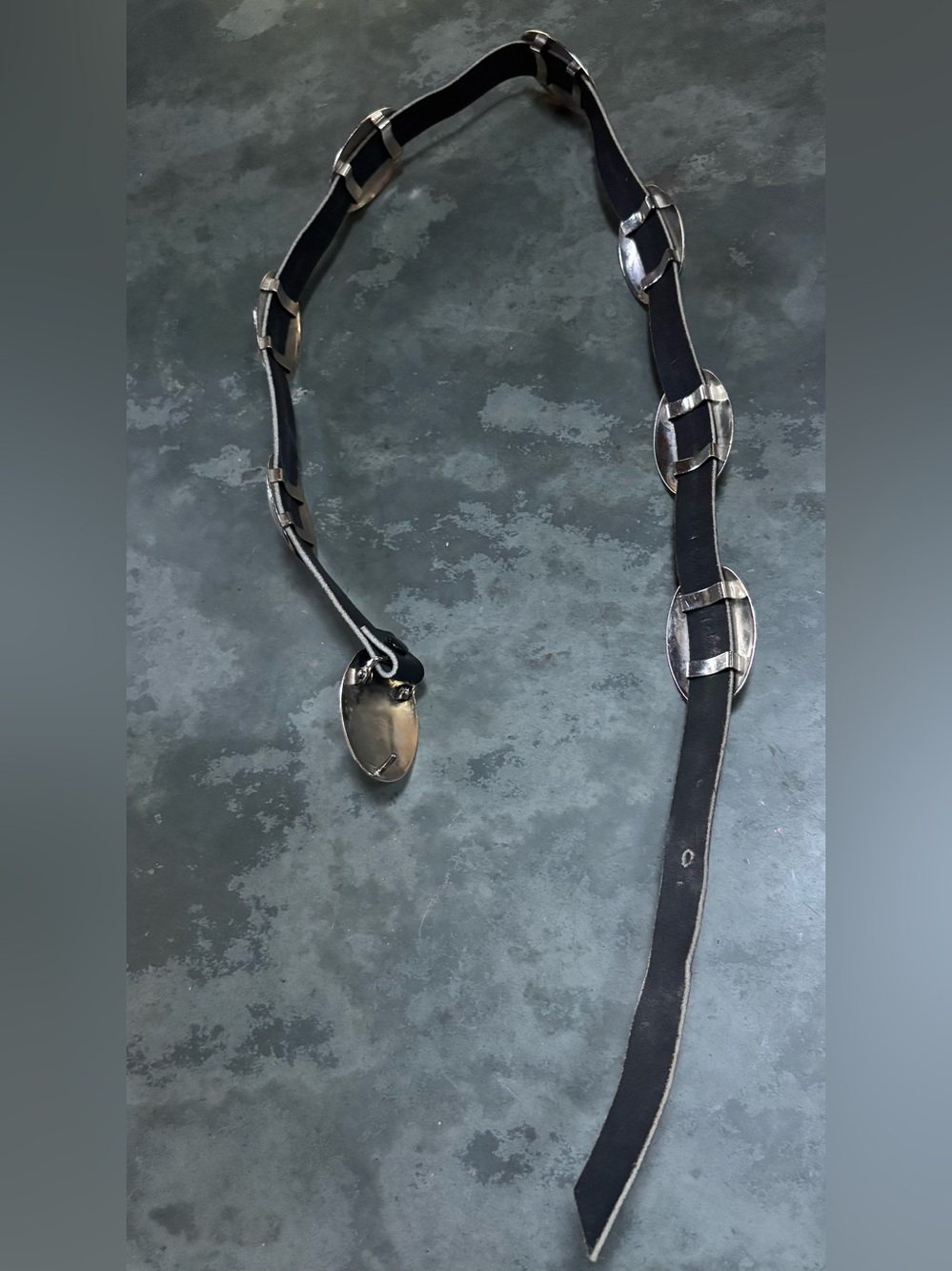 Vintage German Silver Bearpaw Shadowbox Southwestern Concho Belt - Picture 8 of 8